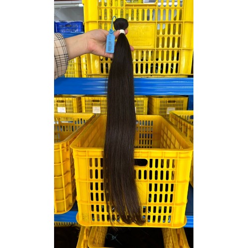 Top Quality Raw Hair White Rubber Band Straight