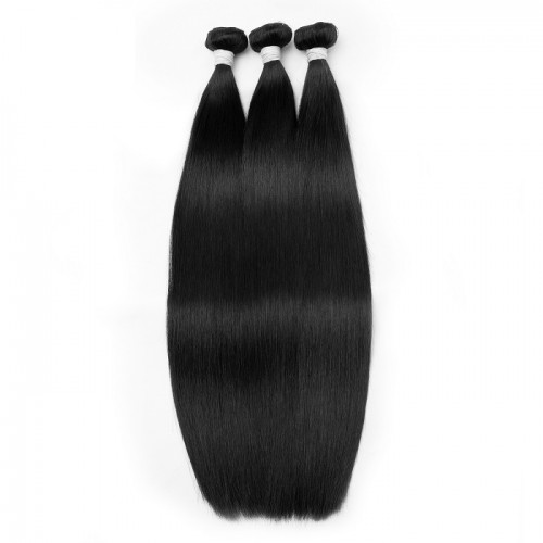 Top Quality Raw Hair White Rubber Band Straight