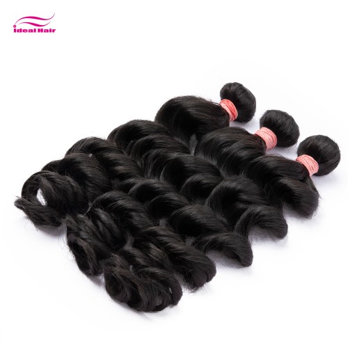 Red Rubber Band Virgin Hair Loose Wave