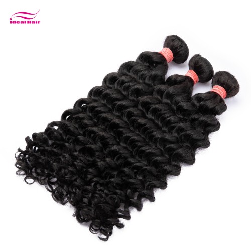 Red Rubber Band Virgin Hair Deep Wave