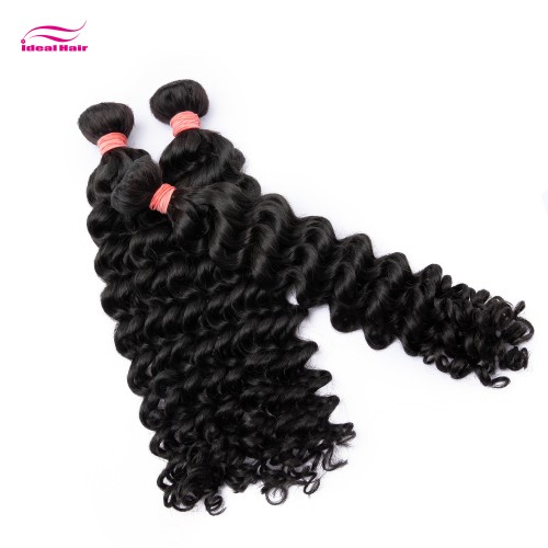 Red Rubber Band Virgin Hair Deep Wave